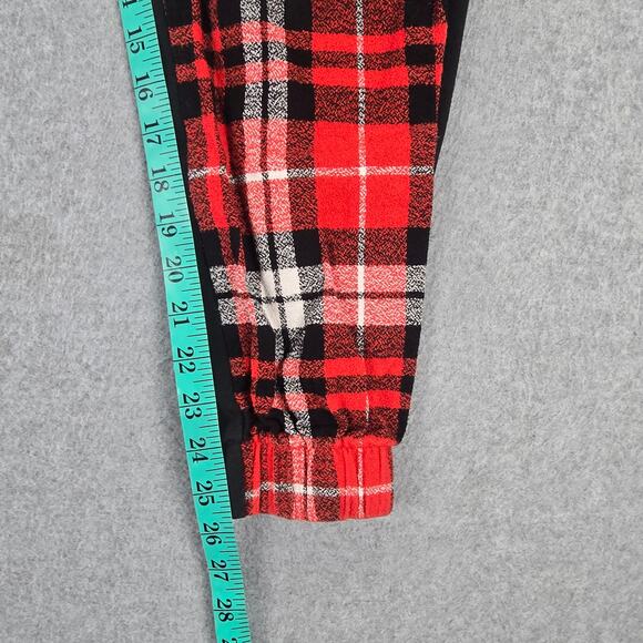 Revolution Pants Youth/Juniors Size Large Black Red Plaid Joggers Hip Hop - Picture 9 of 11